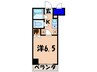 中井マンション新烏丸 1Kの間取り