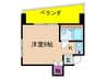 ベストハイツ豊新 1Kの間取り