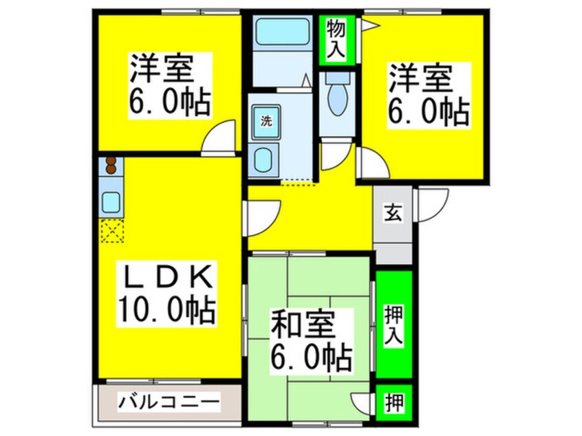 間取図 フラッツ向陽台E棟