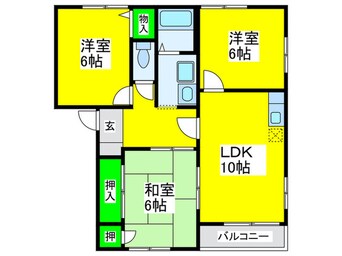 間取図 フラッツ向陽台E棟