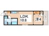 FmaisonLOREⅤ番館 1LDKの間取り