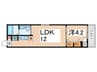 FmaisonLOREⅥ番館 1LDKの間取り