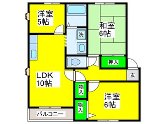 間取図 フラッツ向陽台W棟