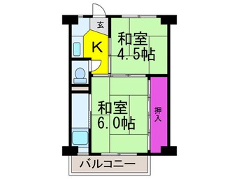 間取図 ビレッジハウス服部4号棟