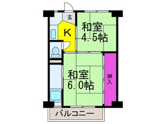 間取図 ビレッジハウス服部4号棟