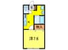 大発瓢箪山マンション 1Kの間取り