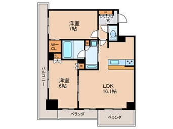 間取図 シエリアタワー大阪福島(1606)