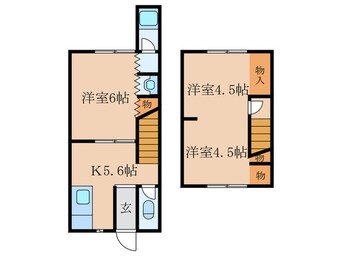 間取図 城陽市平川野原貸家