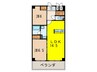 キャトルセゾン荒牧 2LDKの間取り