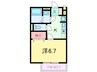 セジュ－ル西岡本 1Kの間取り