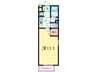 セジュ－ル西岡本 1Kの間取り
