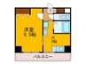 ロジュマン上本町 1Kの間取り