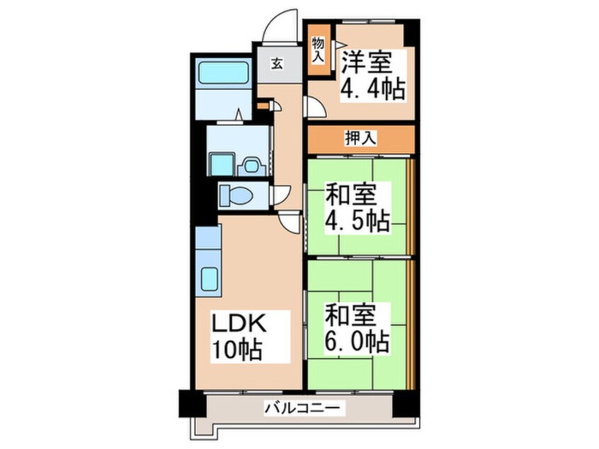 間取図 メゾンド－ム三軒家