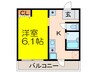 レコルテ千里中央 1Kの間取り