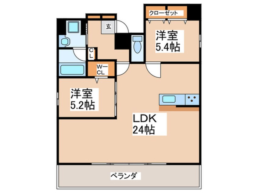 間取図 アプリーレ大阪城北