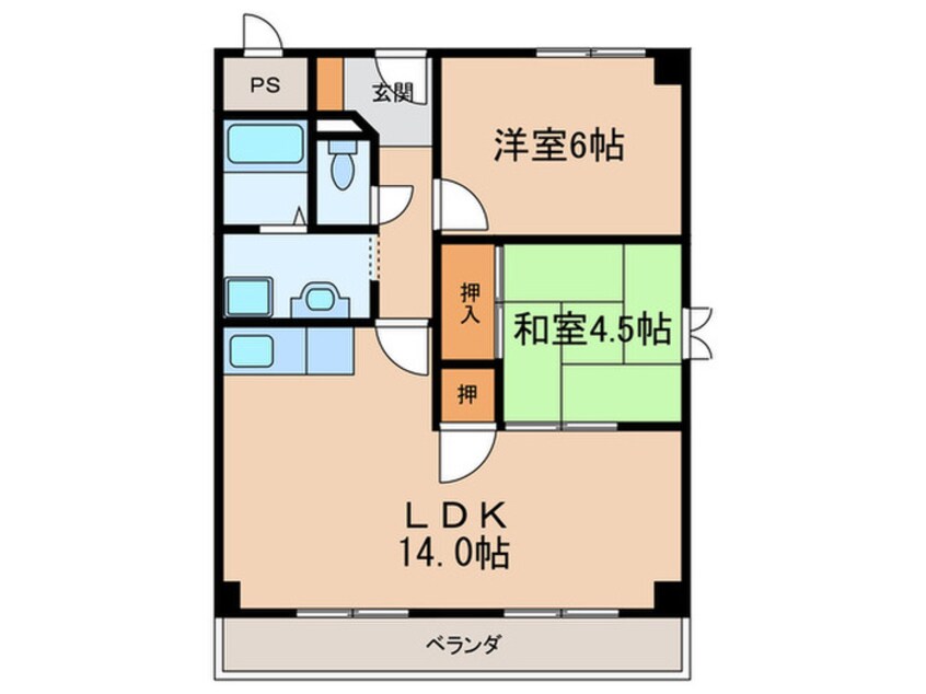 間取図 万代マンションⅠ