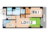 ベルデ石きり 1LDKの間取り
