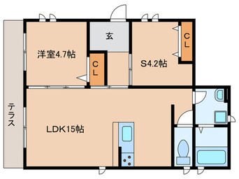 間取図 仮）キンブリッジ木津南垣外