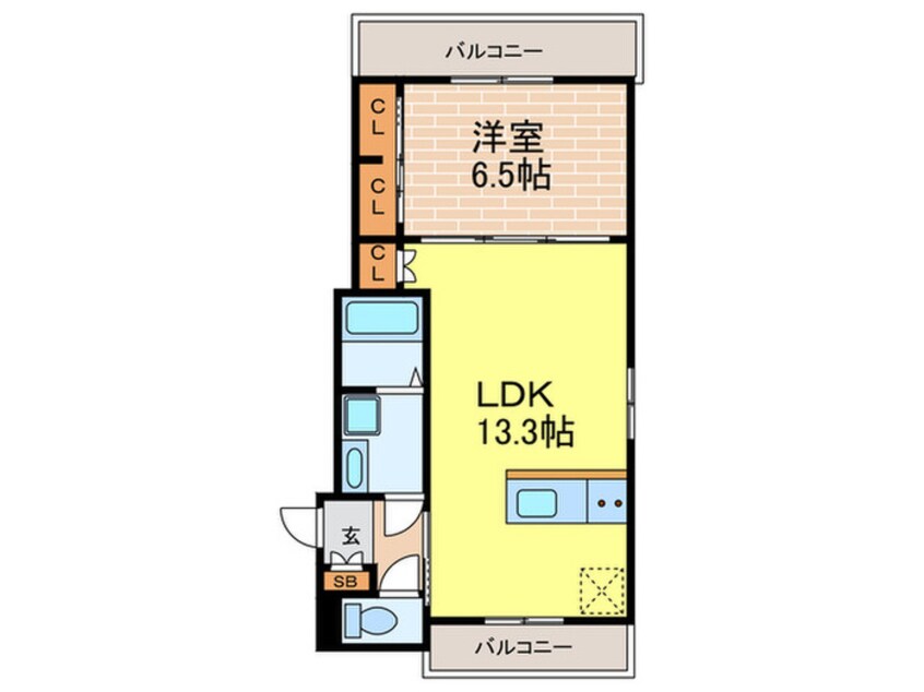 間取図 ﾊｯﾋﾟｰﾎｰﾑﾚｼﾞﾃﾞﾝｽ夙川公園