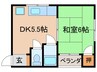 ベルハイツⅠ 1DKの間取り