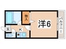 ヴェルヴェデ－レⅡ 1Kの間取り