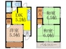 美園町貸家Ｂ 3DKの間取り