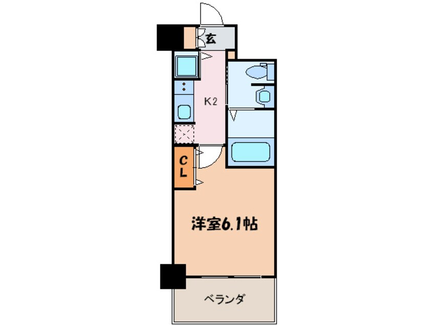 間取図 エスリ－ド西宮北口第２(414)