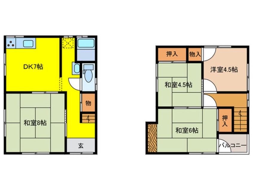 間取図 大久保町大窪戸建