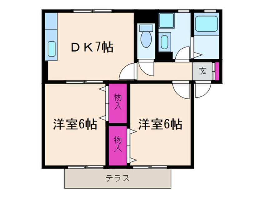 間取図 ハイカムールＢ棟