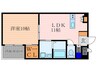 ランディングス錦 1LDKの間取り