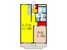 パークハイツ ミシマ 1LDKの間取り