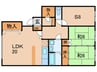 福住館 2LDK+Sの間取り