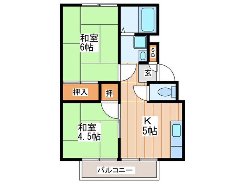 間取図 石橋ハイツＡ棟