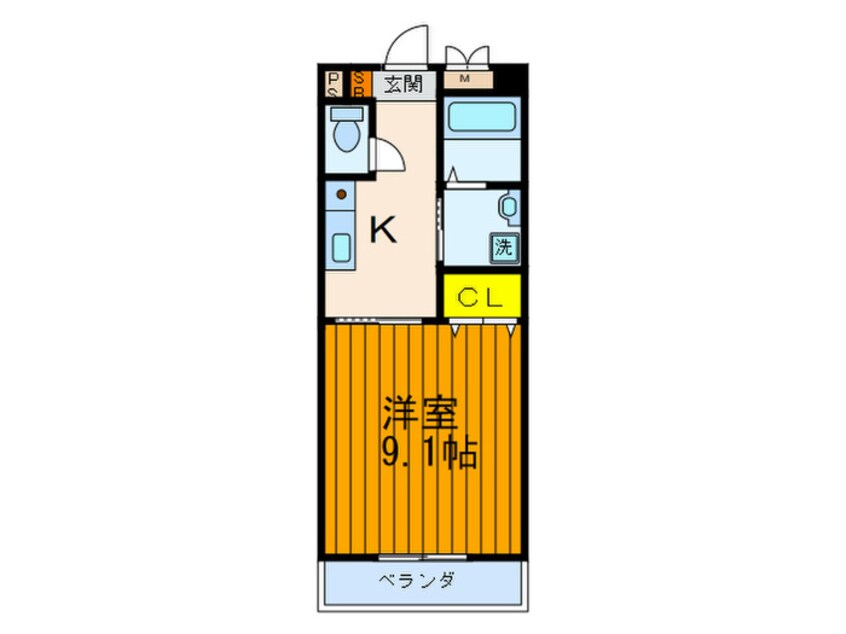 間取図 ポルテヴォヌｰル竹山