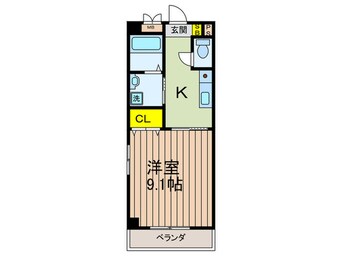 間取図 ポルテヴォヌｰル竹山