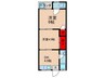 Casa　de鼓が滝 2DKの間取り