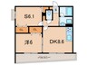 アイテラス甲南 1DK+Sの間取り