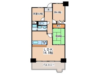 間取図 シティコ－ポ朝潮１期(205)