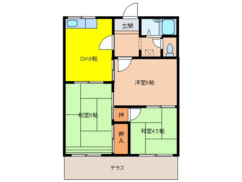 間取図 レインボー松本Ａ棟