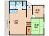 南井ハイツ 2LDKの間取り