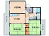 栗東ハイツＡ 3DKの間取り