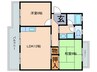 栗東ハイツＡ 2LDKの間取り