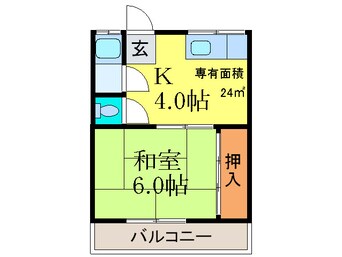 間取図 椿ハイツ東棟