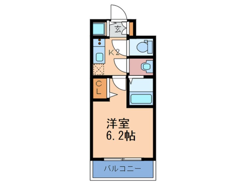 間取図 ｴｽﾘｰﾄﾞ梅田ｸﾞﾚｲｽ(407)