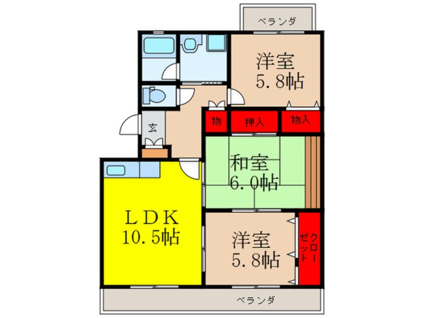 間取図 ハイツシャルマン