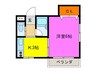 グランド－ル服部 1Kの間取り