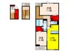 アンジュ　ニシオ 2LDKの間取り