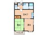 グレイスフル西川 2DKの間取り