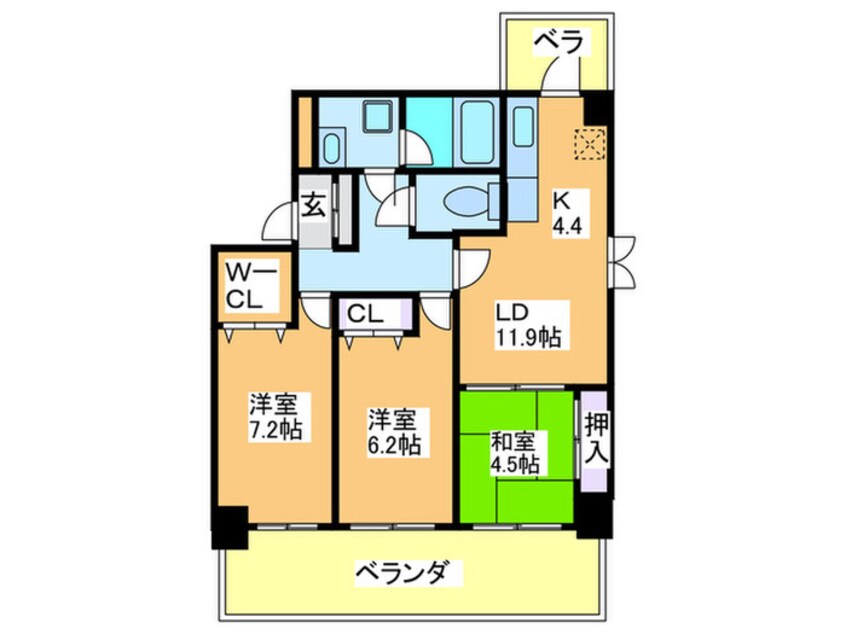 間取図 グラマシー立売堀