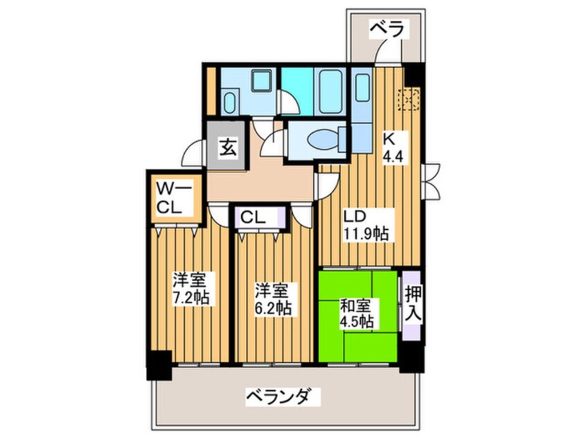 間取図 グラマシー立売堀